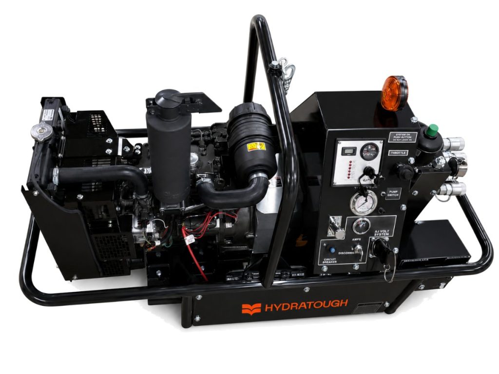 HydraTough D-25S12-L7-S skid-mounted diesel hydraulic power unit
